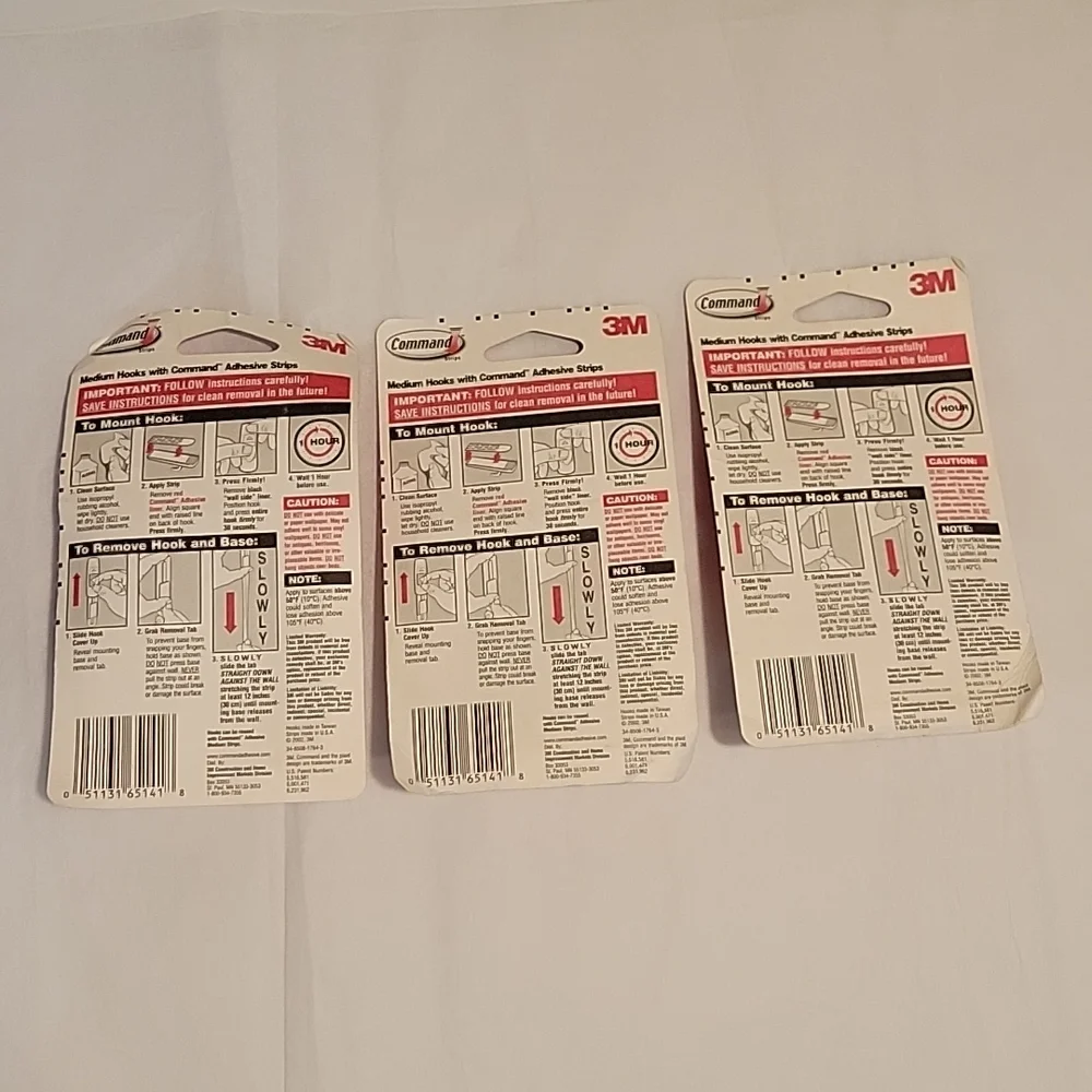 Command Strips Lot of 3- 2packs